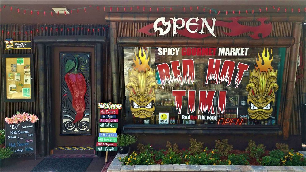 Red Hot Tiki Spicy Gourmet Market Storefront