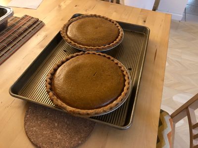 Freshly baked pumpkin pies!