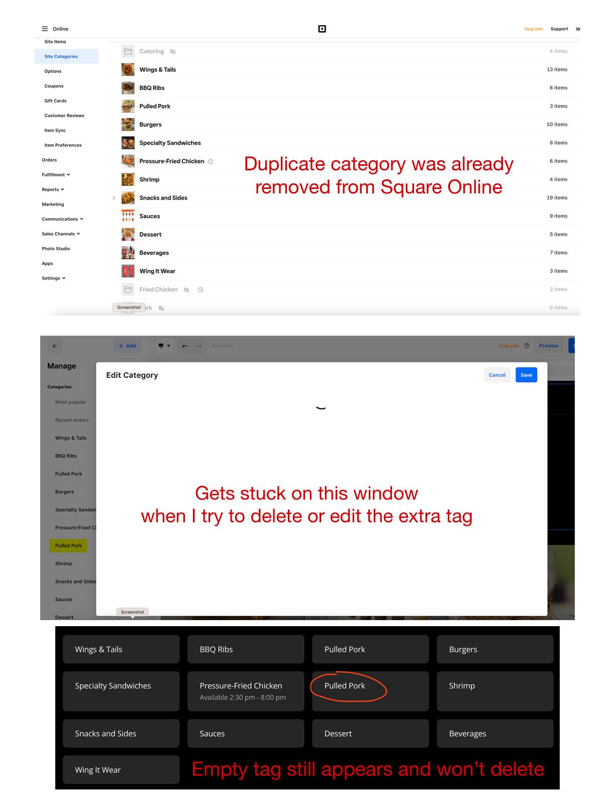 Add Items and Categories to Square Online in the Site Editor