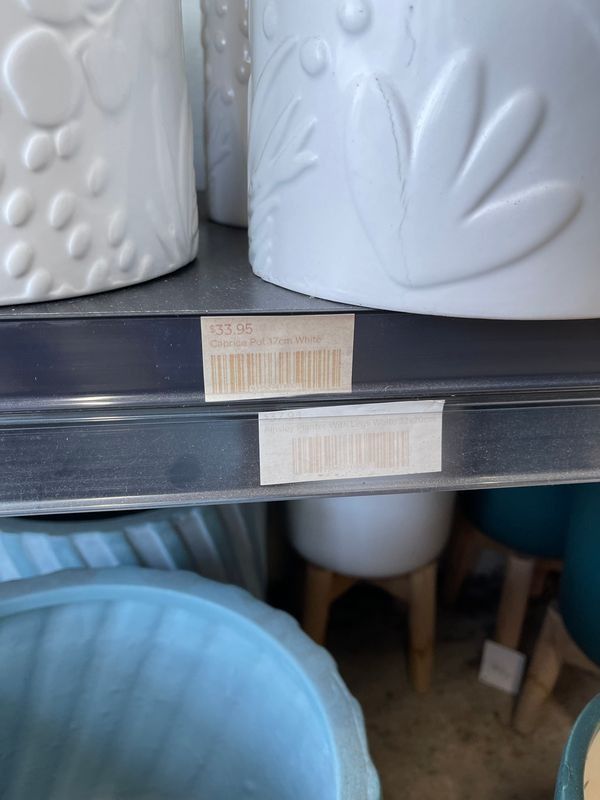 Sun Faded Shelf Labels