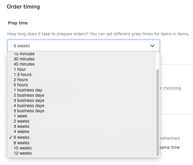 Solved: Is there a way to disable prep time feature? - The Seller Community